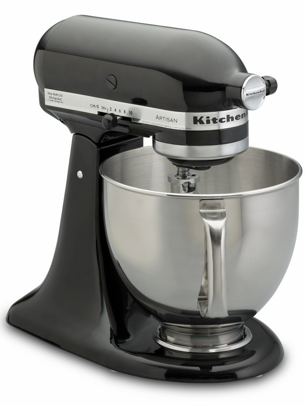 KitchenAid Artisan Stand Mixer in Black with Stainless Bowl